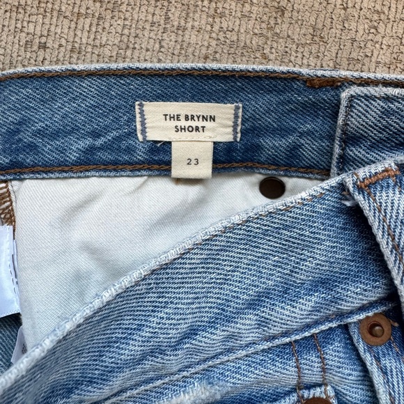 Madewell Light Blue Distressed Jean Shorts - Picture 3 of 5